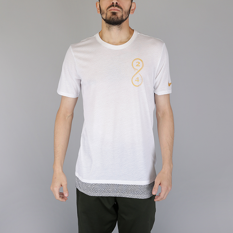 мужская белая футболка Nike Dry Kobe Basketball T-Shirt 921545-100 - цена, описание, фото 1